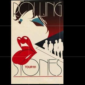 Rolling Stones Tour 1981 Concert Poster Tin Sign